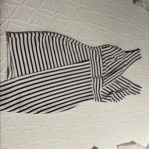 Striped black and white dress